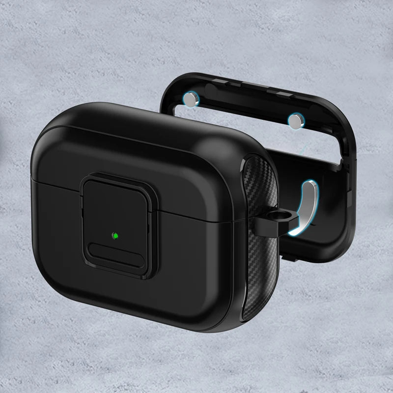 Case For Airpods Pro 2 Shockproof Case For Airpods 3 2 1 Case TPU+PC+ Magnetic Switch Headphone Case Accessories Plus Keychain