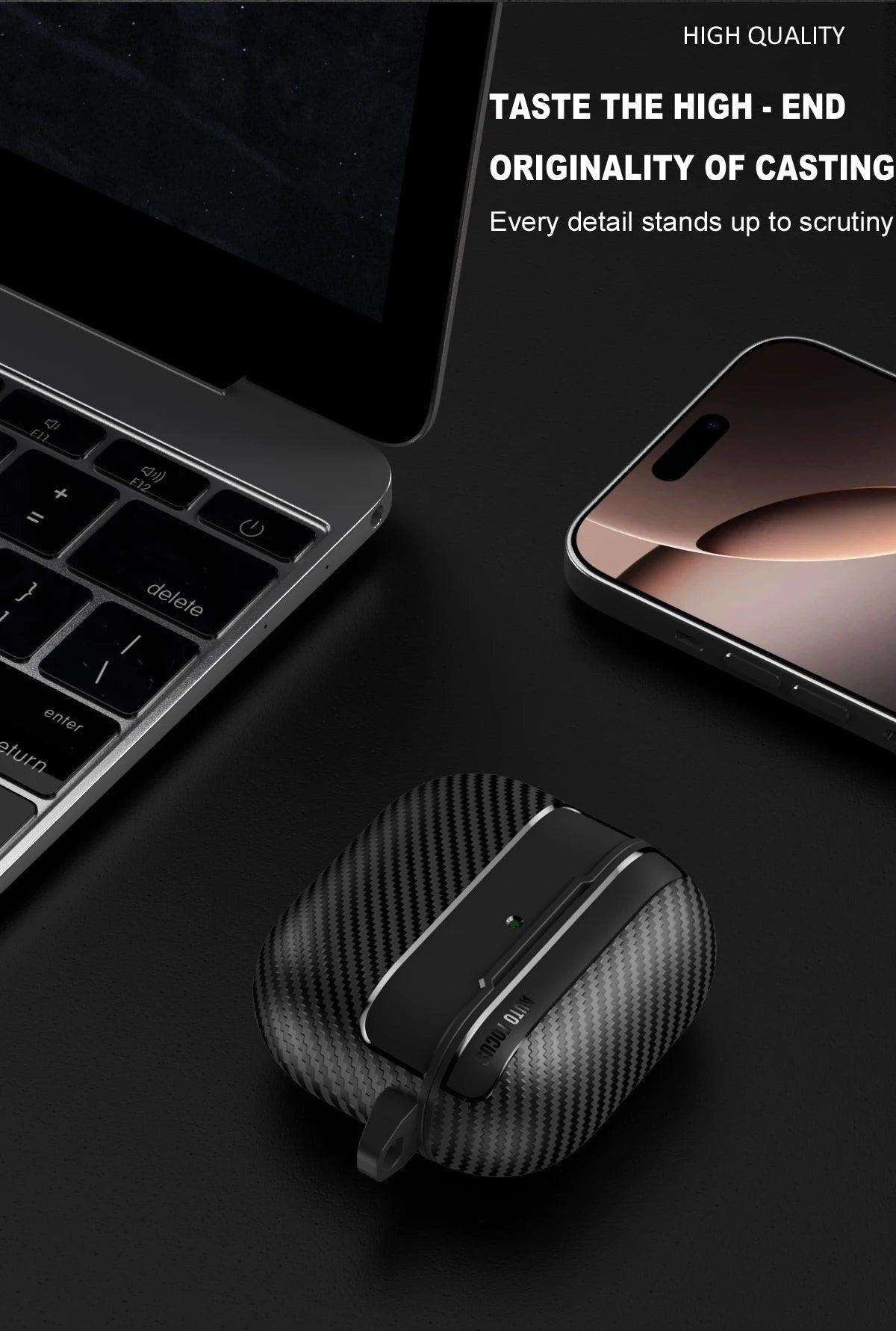 Carbon fiber earphone case for apple airpods 4th gen - IDefend