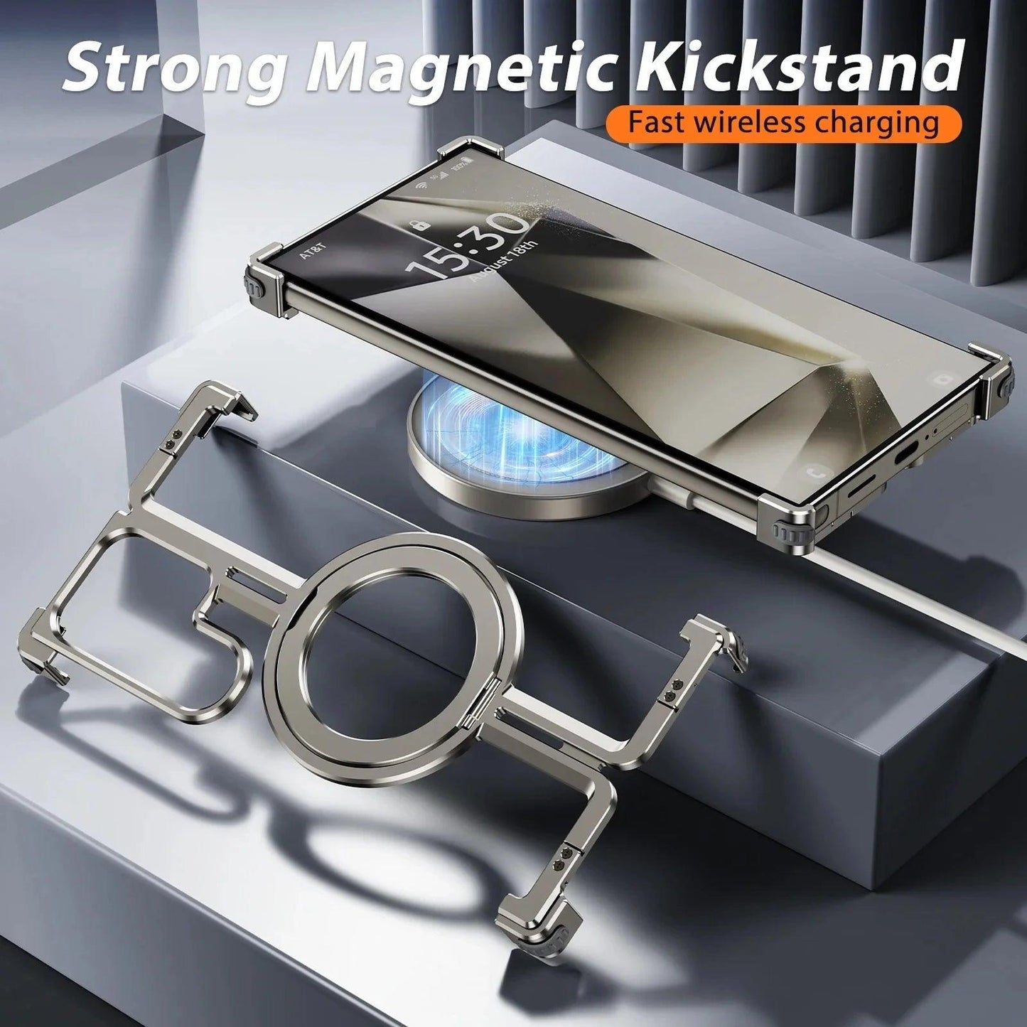 Ring Stand Magnetic Phone Case For Samsung - IDefend