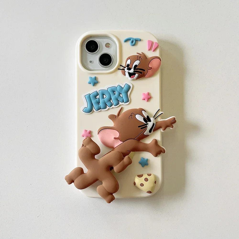 Tom and Jerry Rotatable Tail Phone Case for IPhone - IDefend