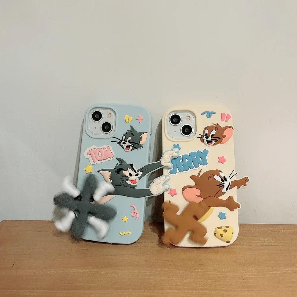 Tom and Jerry Rotatable Tail Phone Case for IPhone - IDefend