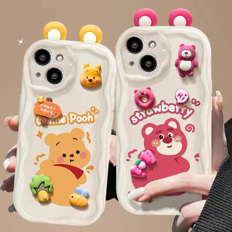 Cute Lotso Winnie Bear Cartoon Phone Case for iPhone - IDefend