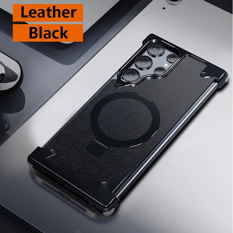 Metal Corner Pad No Border Phone Case For Samsung - IDefend