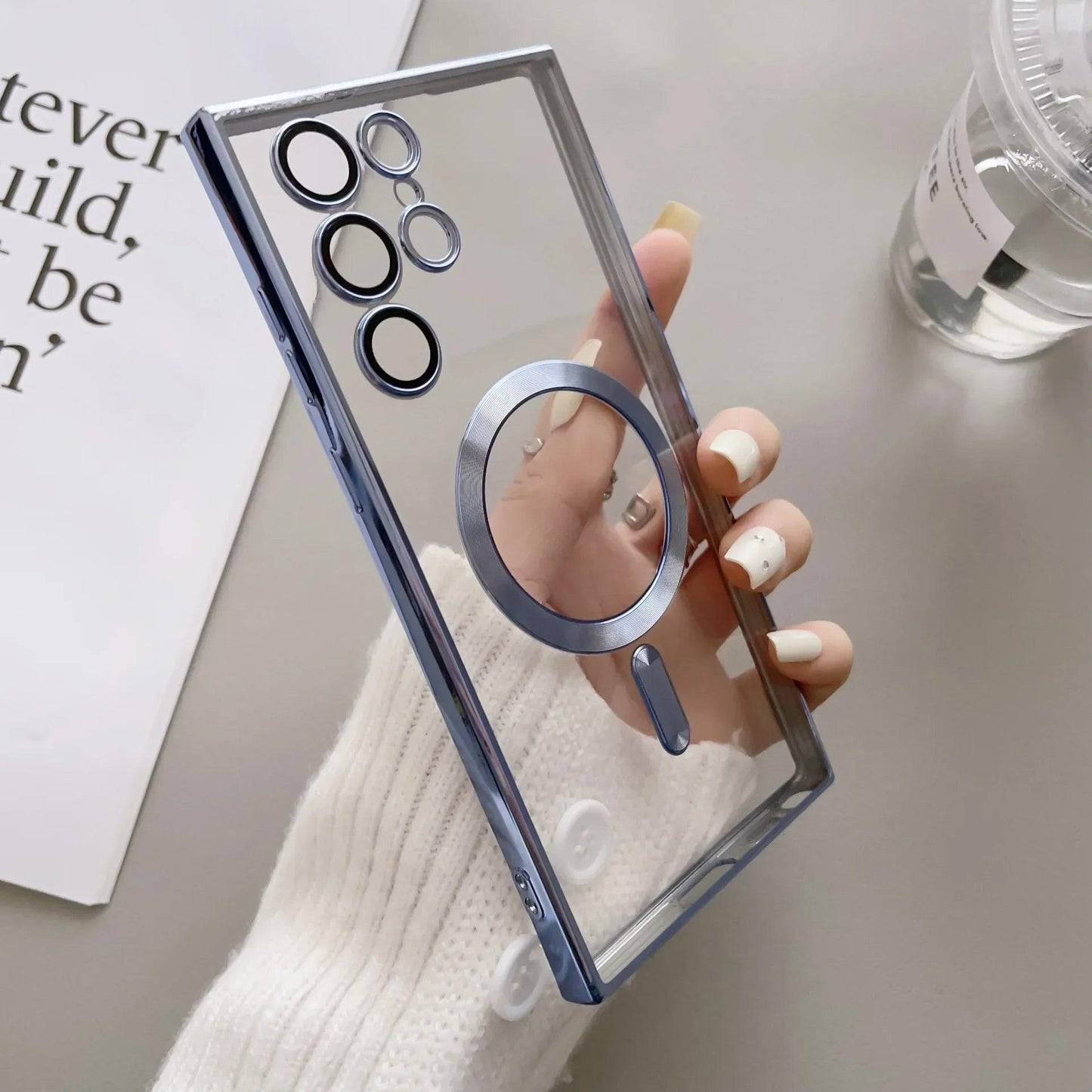 Luxury Transparent Plating For Magsafe Case For Samsung Galaxy - IDefend