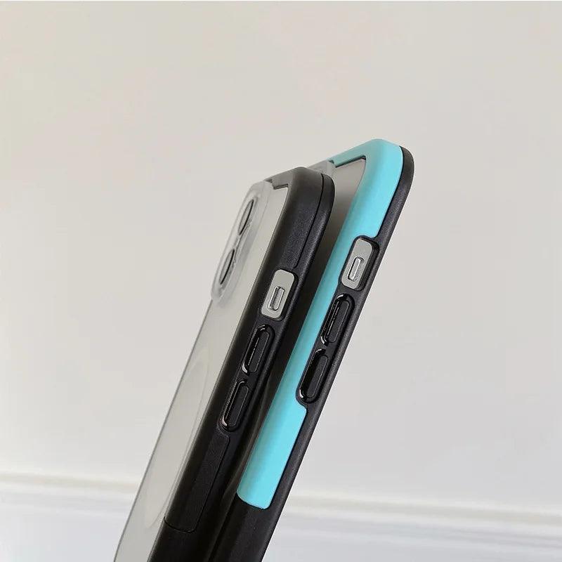 Magnetic Matte Back Panel Phone Case For IPhone - IDefend