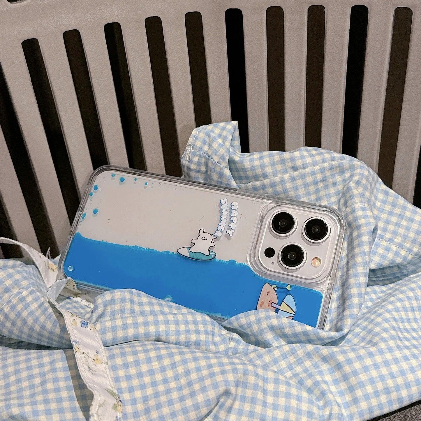 Liquid Flow Pattern Transparent Phone Case For iPhone - IDefend