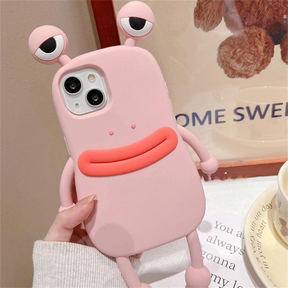 Funny 3D Frog Soft Silicone Phone Case For iPhone - IDefend