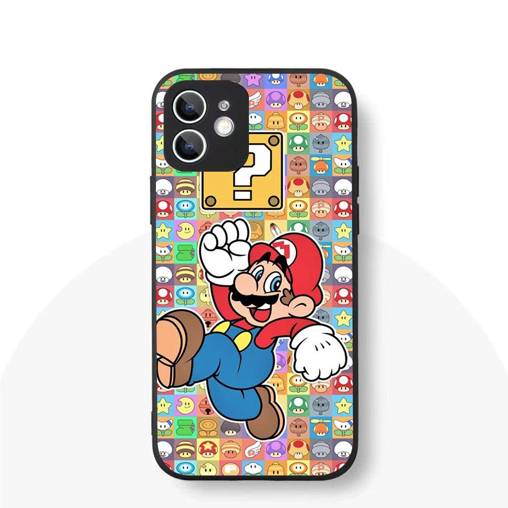 YS-8 Cartoon Marios Silicone Case For iPhone - IDefend