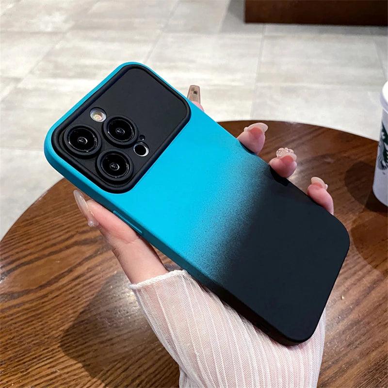 Contrast Color Large Window Case For iPhone - IDefend