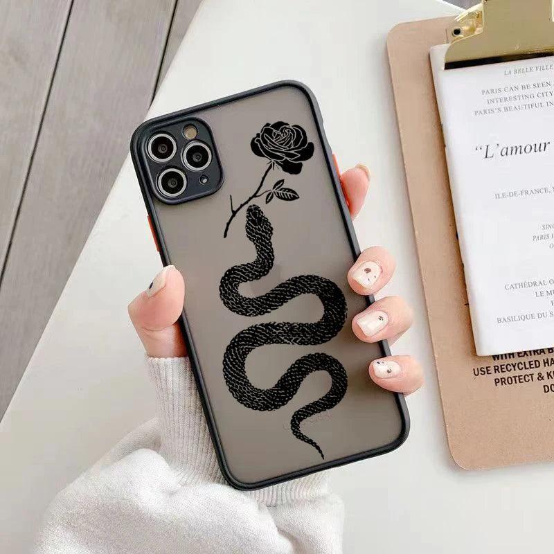 Snake Graphic Hard Matte Phone Case For iPhone 2 - IDefend