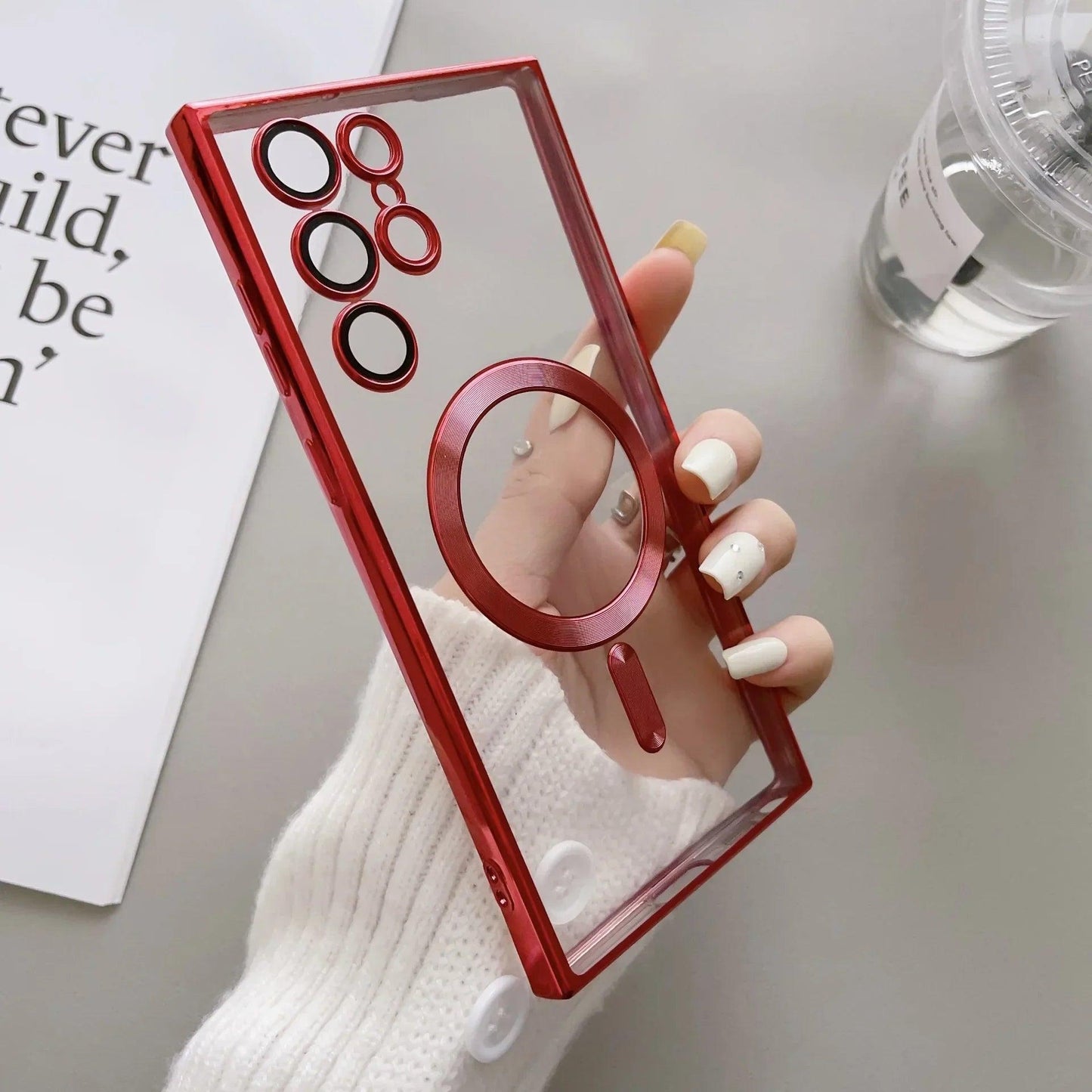 Luxury Transparent Plating For Magsafe Case For Samsung Galaxy - IDefend