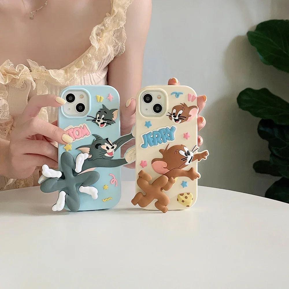 Tom and Jerry Rotatable Tail Phone Case for IPhone - IDefend