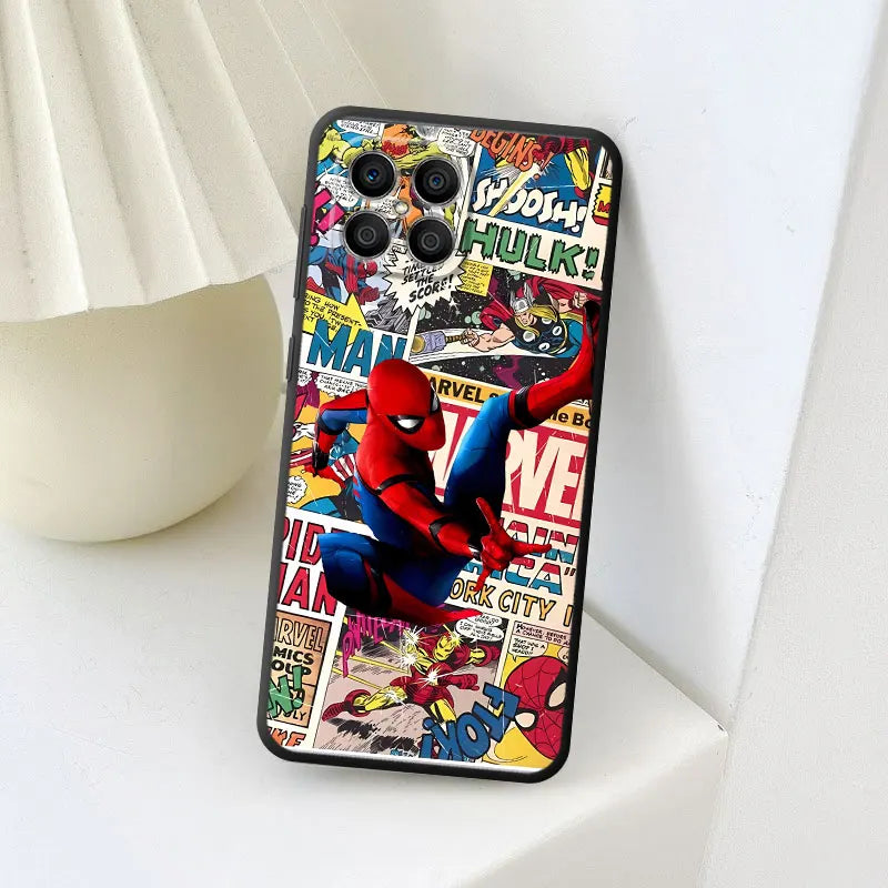 Marvel Spiderman Deadpool Phone Case for Honor X6 X6a X8a 70 Magic5 Lite 90 Pro X7 X9a X8 8X Bumper Luxury Cover TPU Soft