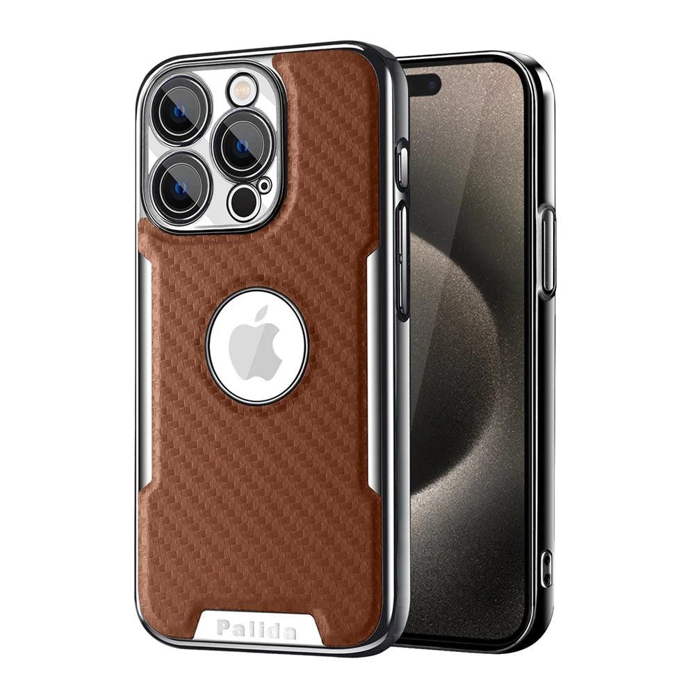 Business Plating Carbon Fiber Case for iPhone - IDefend