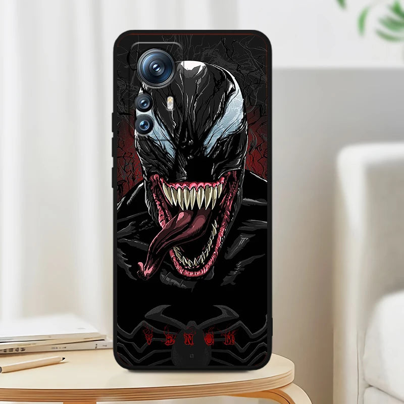 Marvel Venom For Xiaomi Mi 14 13T 13 12T 12 11T 11i 11 A3 10T 10 9 Pro Lite Ultra 5G Black Soft Phone Case