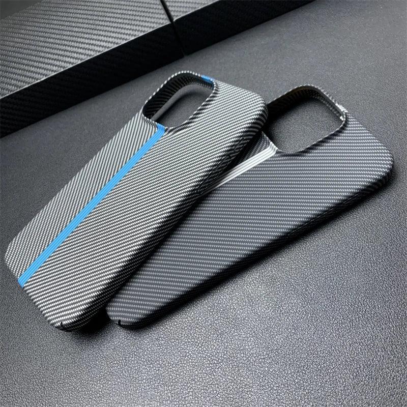 Double Color carbon fibre silicone phone case for iphone - IDefend
