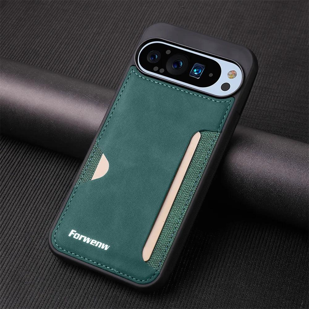 Luxury Wallet Flip Cover For Google Pixel 9 Phone - IDefend