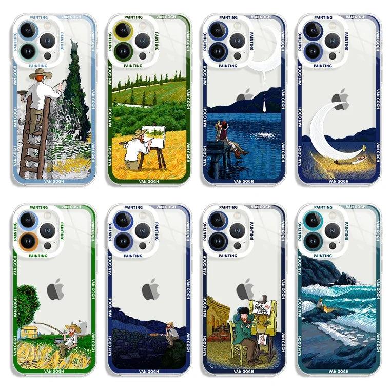 Creative oil painting Phone case For iphone 1 - IDefend