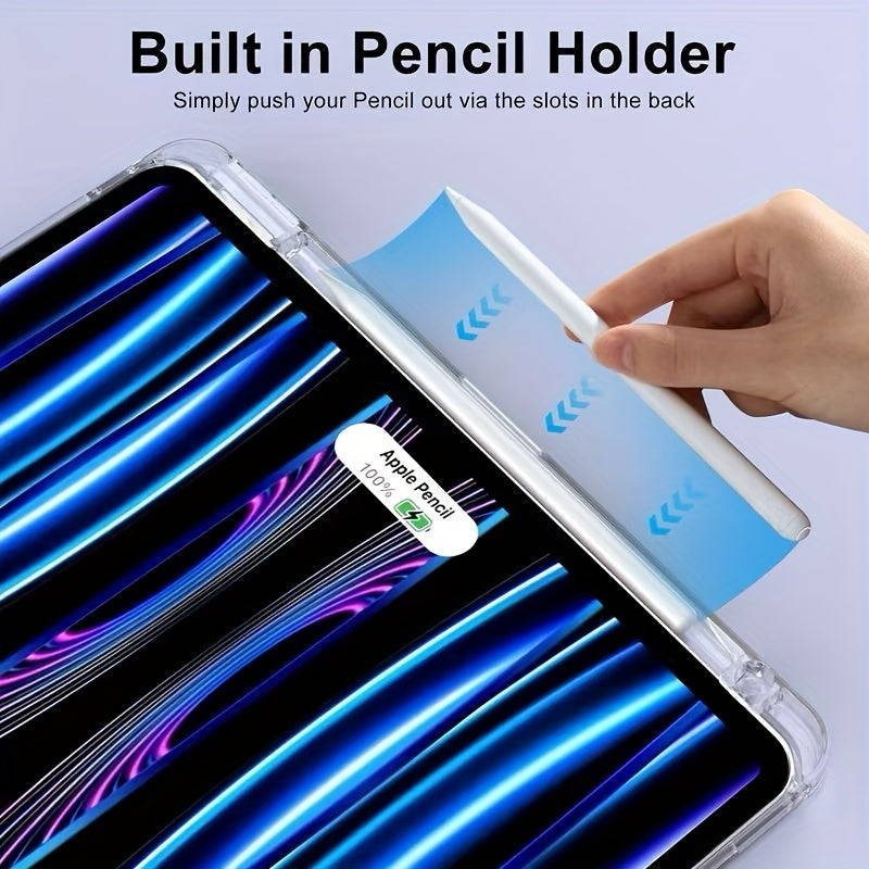 Cover for iPad 10.9/10.2/ Air 5th Gen/Pro11/10th/9.7, Apple iPad Air 2/ Air, iPad (7th Gen), iPad (8th Gen), iPad Air 4/5, iPad Pro 11 2022 - for iPad 10.9/10.2/ Air 5th Gen/Pro11/10th/9.7 - Acrylic, Foldable, Lightweight, St