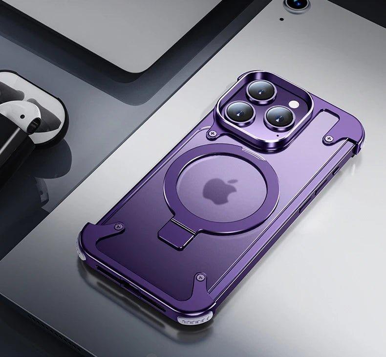 Aluminum Magnetic Rimless Phone Case For iPhone - IDefend