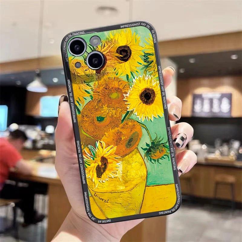 Art Van Gogh Oil Painting Flower iPhone case 1 - IDefend
