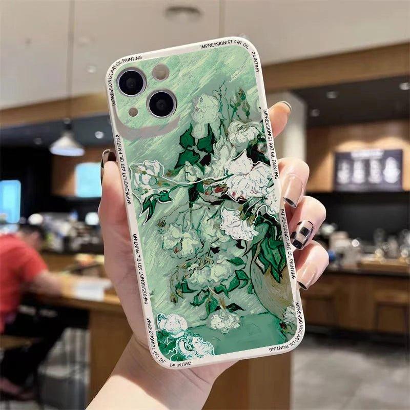 Art Van Gogh Oil Painting Flower iPhone case - IDefend