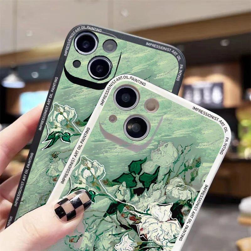 Art Van Gogh Oil Painting Flower iPhone case - IDefend