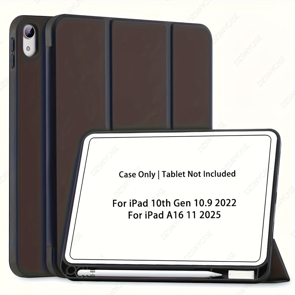 Case for iPad (A16) 27.94 cm 2025 with Pencil Holder, for iPad 10th Generation 27.69 cm 2022 Protective Cover with Soft Smooth Back, Tablet Protection, Sleek Design, Snug Fit, Smart Cover, Students And Professionals, Tablet C
