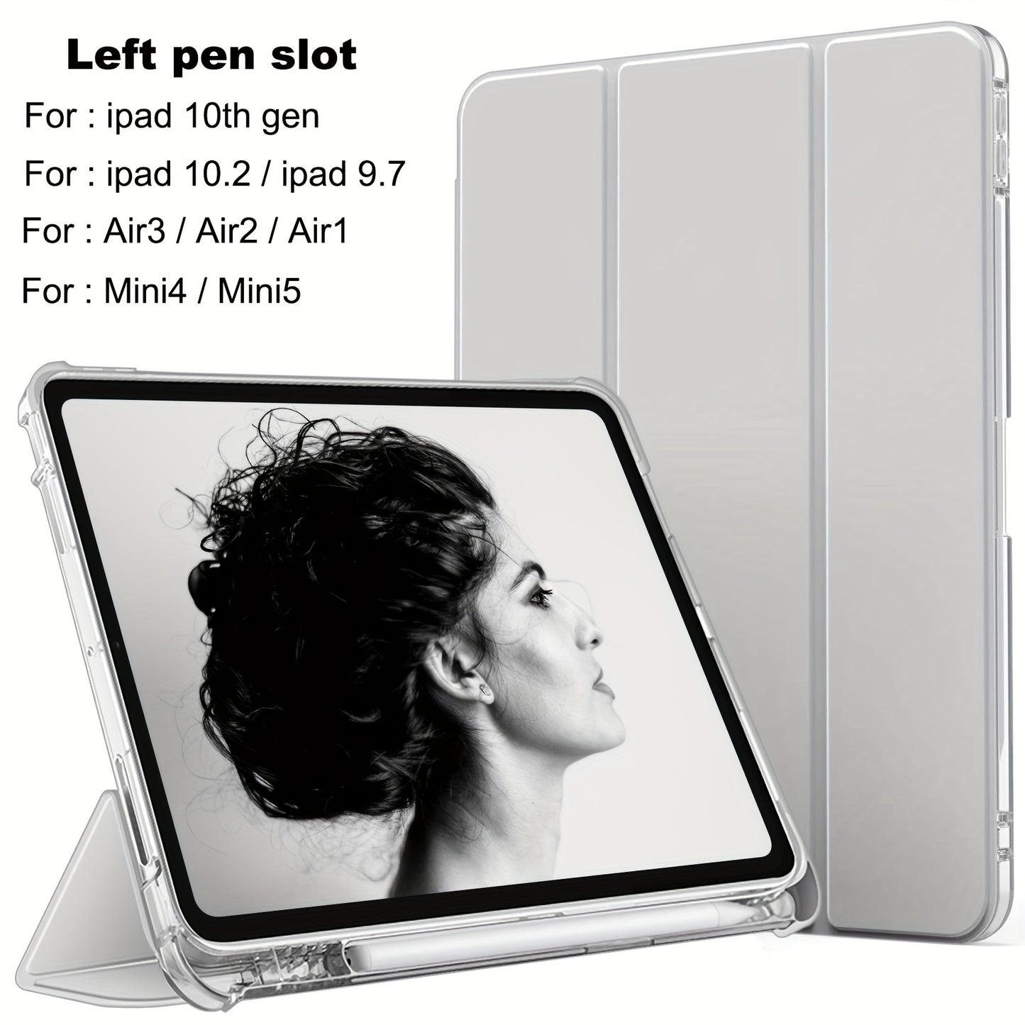 Transparent Acrylic Protective Case for iPad Pro 11-inch, iPad 9th Generation 10.2-inch, Air 4 Air 5 10.9-inch Mini654 Pro 9.7-inch, iPad 2017 2018 10th Generation, 8th Generation, 7th Generation, 6th Generation, 5th Generati