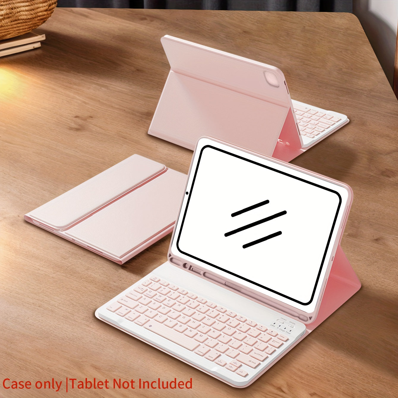 iPad Keyboard Case with Wireless, Compatible with iPad 10th/7/8/9th Gen, iPad Air 4/5/6, iPad Pro 9.7/10.2/10.5/11-inch (2018-2025 Models), iPad Air 11-inch (M3) 2025, iPad 11th A16 2025 - Slim Lightweight Case with Detachabl