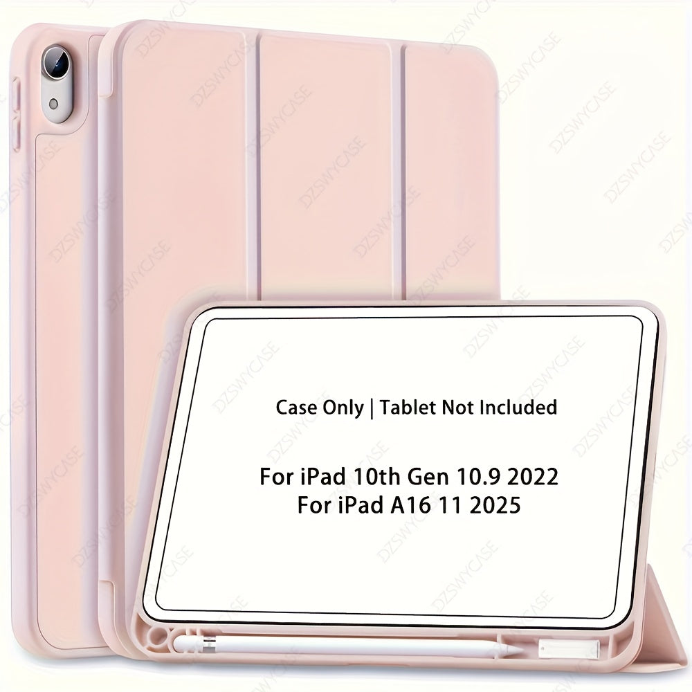 Case for iPad (A16) 27.94 cm 2025 with Pencil Holder, for iPad 10th Generation 27.69 cm 2022 Protective Cover with Soft Smooth Back, Tablet Protection, Sleek Design, Snug Fit, Smart Cover, Students And Professionals, Tablet C