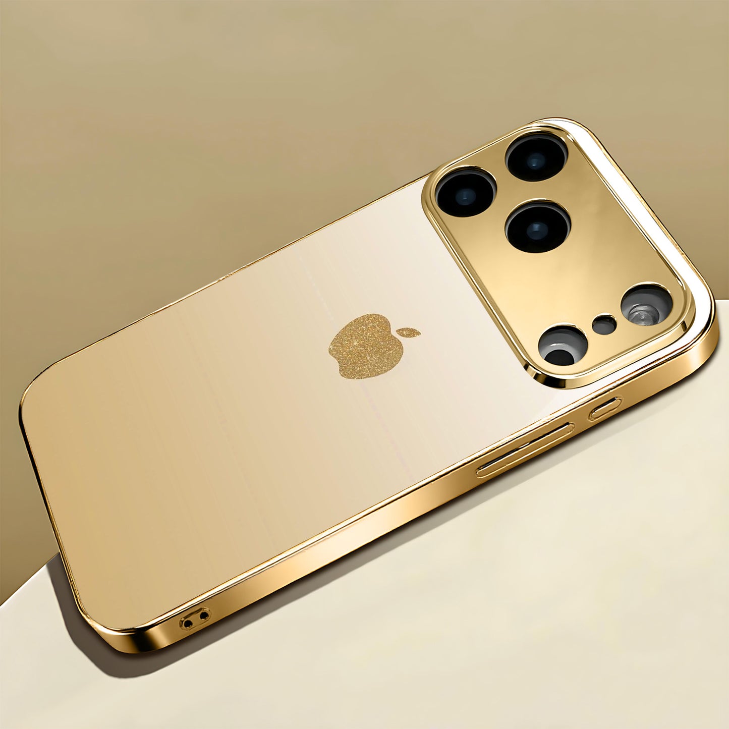 Pattern Golden Electroplated Phone for Iphone 17/17 Pro/17 Air/17 Pro Max/16/16 Pro/16 Plus/16 Pro Max/15/15 Pro/15 Pro Max/14/14 Pro/14 PLUS/14 Pro Max/13/13 Pro/13 Pro Max/13 Mini/12/11. Full-Coverage Tempered Frosted Prote