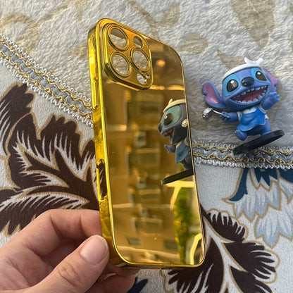 Golden Mirror Anti-Drop Phone Case with Makeup Design for iPhone 16 15 14 13 Pro Max 12 XS 11 8 Plus, XR, SE3, SE2 and Mini 7