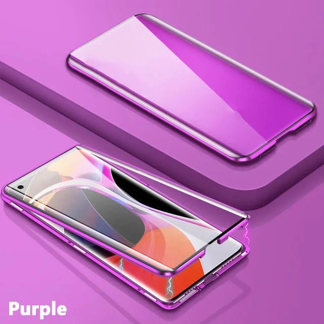 360 ° Full Protected Metal Magnetic Double - Sided Glass Phone Case For Xiaomi - IDefend