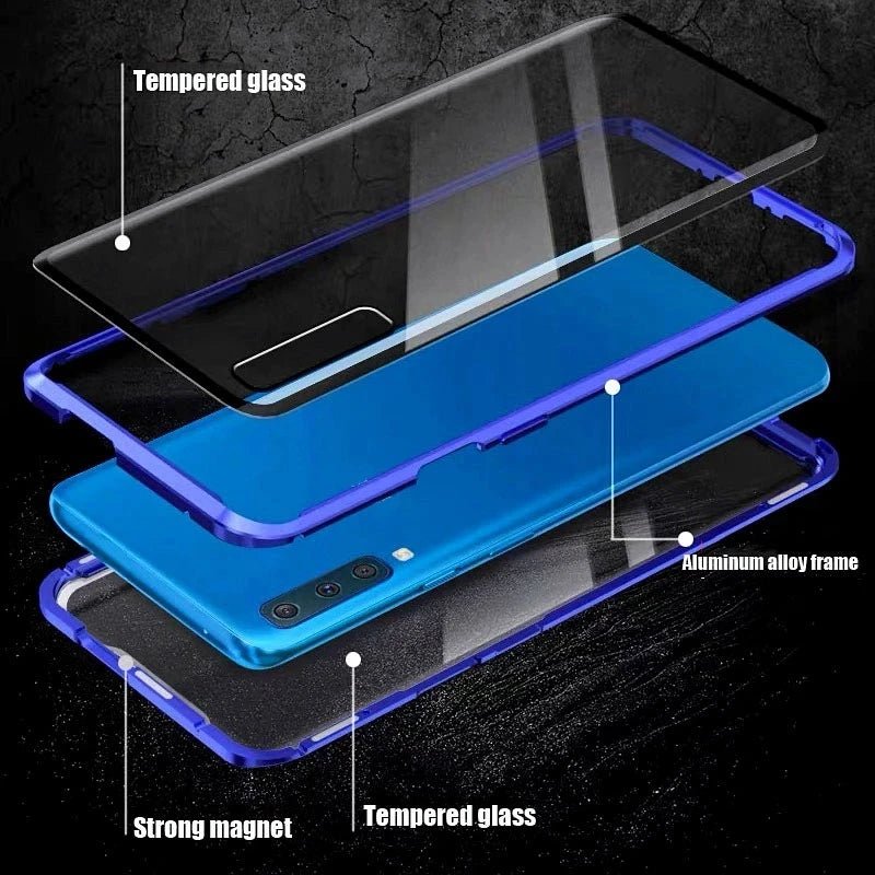 360 ° Full Protected Metal Magnetic Double - Sided Glass Phone Case For Xiaomi - IDefend