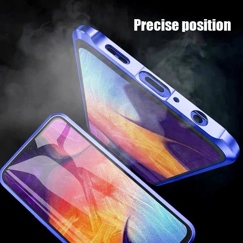 360 ° Full Protected Metal Magnetic Double - Sided Glass Phone Case For Xiaomi - IDefend