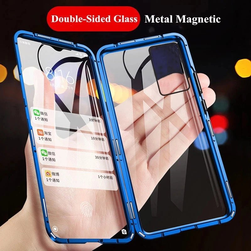 360 ° Full Protected Metal Magnetic Double - Sided Glass Phone Case For Xiaomi - IDefend