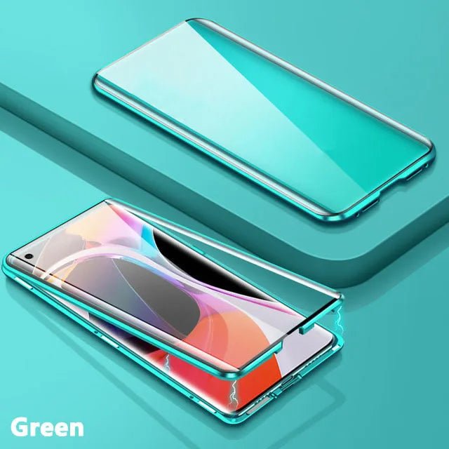 360 ° Full Protected Metal Magnetic Double - Sided Glass Phone Case For Xiaomi - IDefend