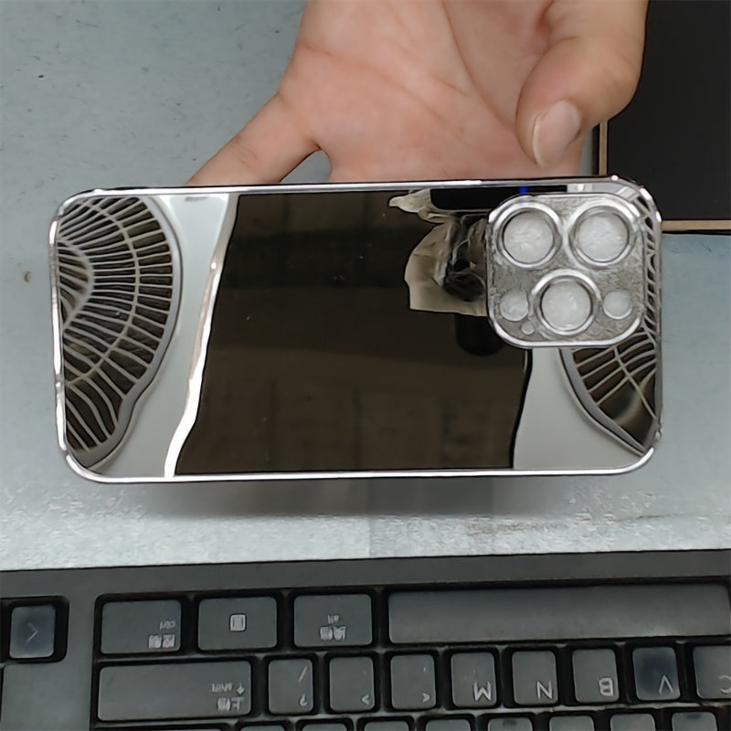 Golden Mirror Anti-Drop Phone Case with Makeup Design for iPhone 16 15 14 13 Pro Max 12 XS 11 8 Plus, XR, SE3, SE2 and Mini 7