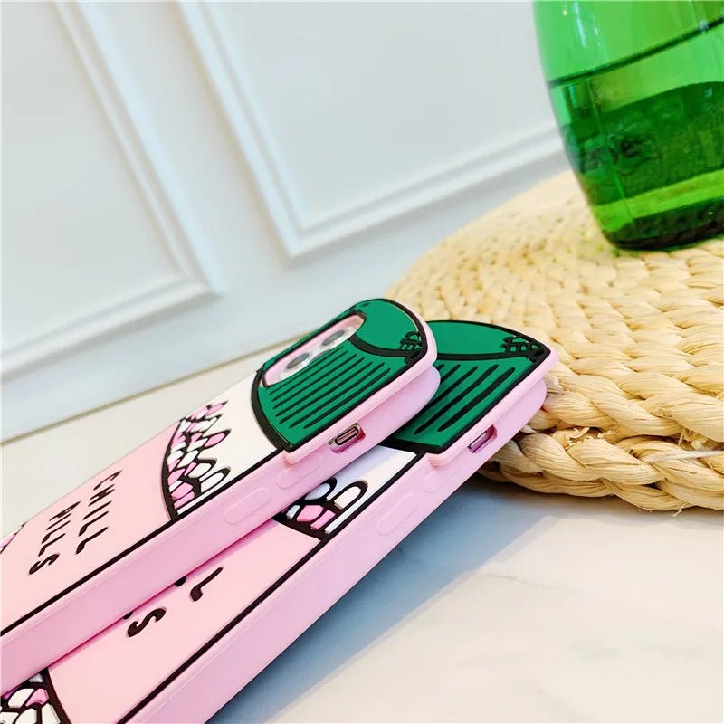 3D Cartoon Chill Pills Phone Case for iPhone - IDefend