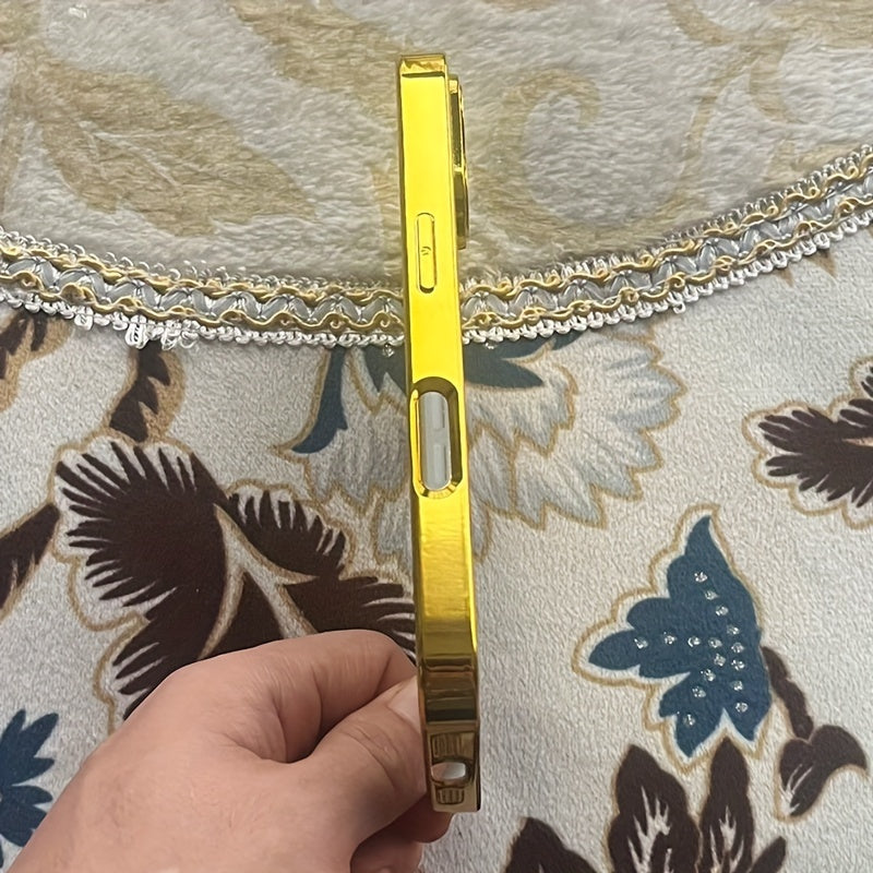 Golden Mirror Anti-Drop Phone Case with Makeup Design for iPhone 16 15 14 13 Pro Max 12 XS 11 8 Plus, XR, SE3, SE2 and Mini 7