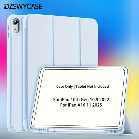 Case for iPad (A16) 27.94 cm 2025 with Pencil Holder, for iPad 10th Generation 27.69 cm 2022 Protective Cover with Soft Smooth Back, Tablet Protection, Sleek Design, Snug Fit, Smart Cover, Students And Professionals, Tablet C