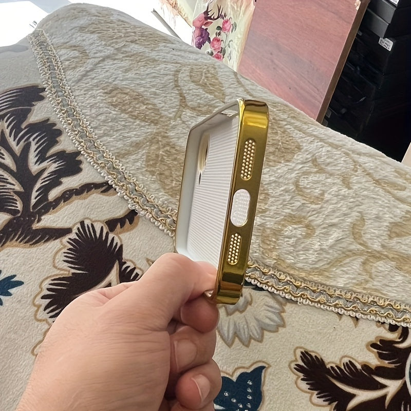 Golden Mirror Anti-Drop Phone Case with Makeup Design for iPhone 16 15 14 13 Pro Max 12 XS 11 8 Plus, XR, SE3, SE2 and Mini 7