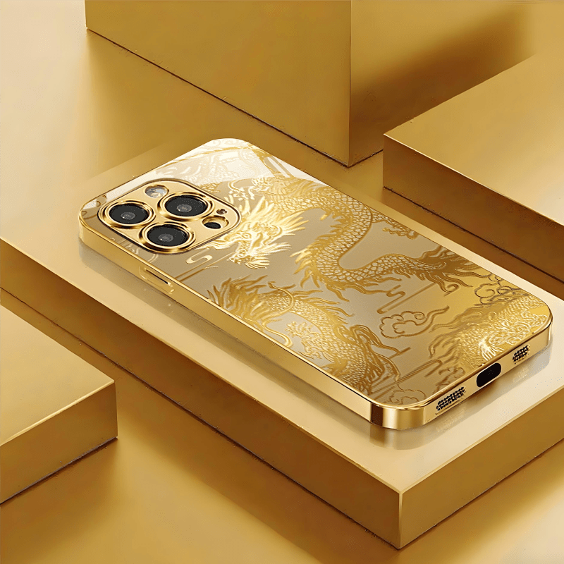 New Fashion Full Coverage HD Minimalist Niche Trendy Luxury Business Straight Edge Gold-Plated Glass Case for Apple 16 Pro Max, 16, 15ProMax, Plus 15, 15, 14Plus 13pro、13、12 pro、12, 11promax and iPhone11. Protective Pho