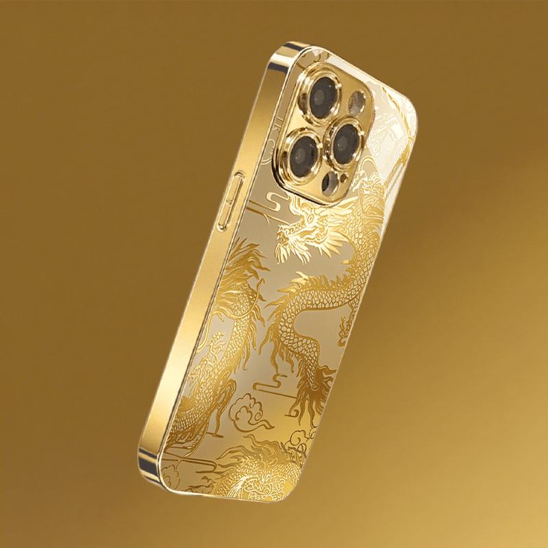 New Fashion Full Coverage HD Minimalist Niche Trendy Luxury Business Straight Edge Gold-Plated Glass Case for Apple 16 Pro Max, 16, 15ProMax, Plus 15, 15, 14Plus 13pro、13、12 pro、12, 11promax and iPhone11. Protective Pho
