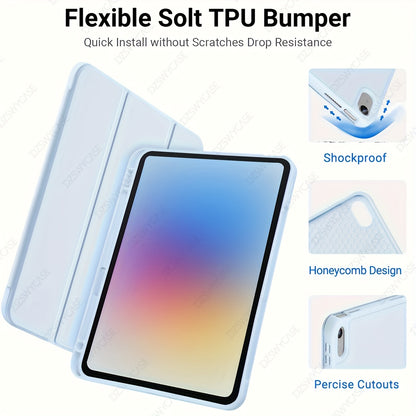 Case for iPad (A16) 27.94 cm 2025 with Pencil Holder, for iPad 10th Generation 27.69 cm 2022 Protective Cover with Soft Smooth Back, Tablet Protection, Sleek Design, Snug Fit, Smart Cover, Students And Professionals, Tablet C