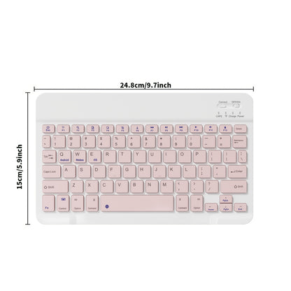 iPad Keyboard Case with Wireless, Compatible with iPad 10th/7/8/9th Gen, iPad Air 4/5/6, iPad Pro 9.7/10.2/10.5/11-inch (2018-2025 Models), iPad Air 11-inch (M3) 2025, iPad 11th A16 2025 - Slim Lightweight Case with Detachabl