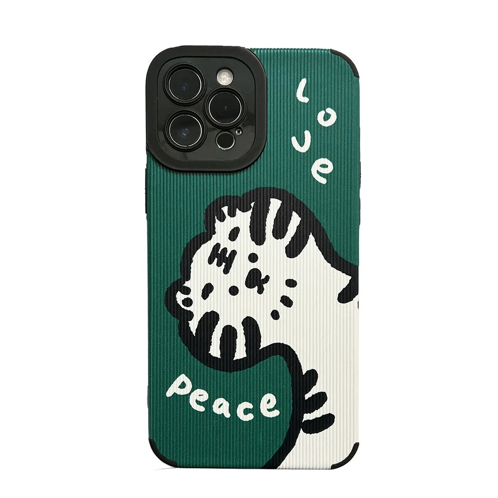 Retro tiger leather phone case for iphone - IDefend