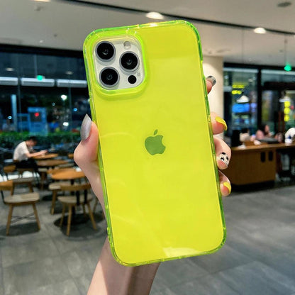 Ins Neon Fluorescent Color Clear Case For iPhone - IDefend