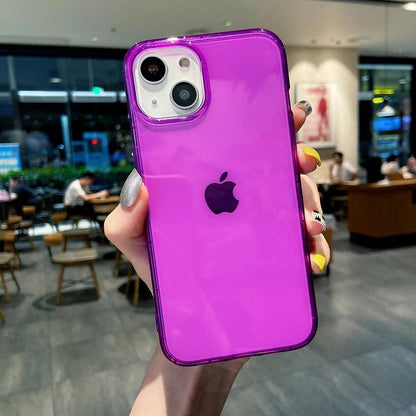 Ins Neon Fluorescent Color Clear Case For iPhone - IDefend
